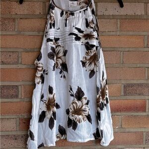 O’NEILL women’s flowy cream & brown Floral Halter Neck tank top M